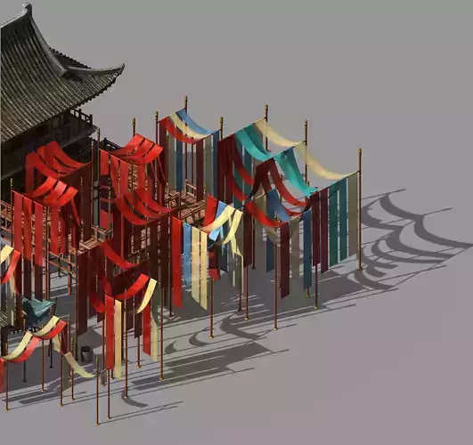 Song Dynasty-Silk Workshop-Drying Field