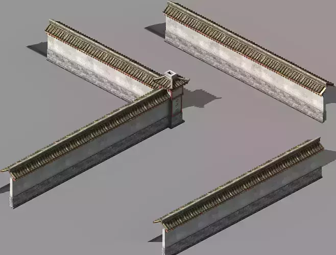 Song Dynasty-Silk Workshop-Enclosure Wall 3D model