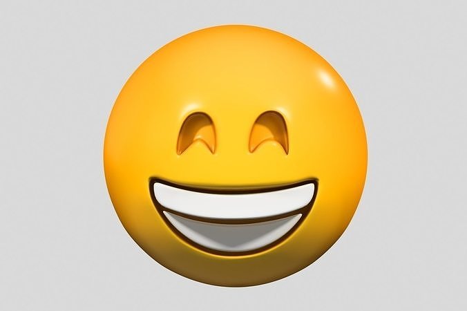 Emoji Grinning Face with Smiling Eyes 3D model