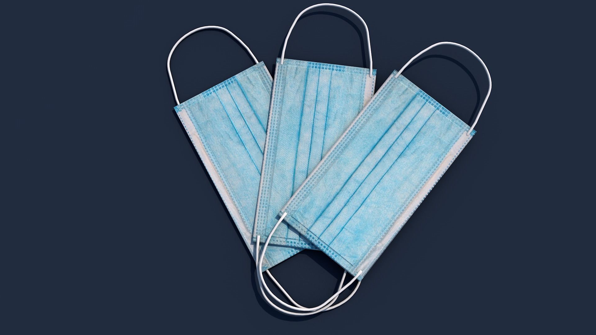 Protective Face Mask - Surgical Mask Low-poly 3D model_2