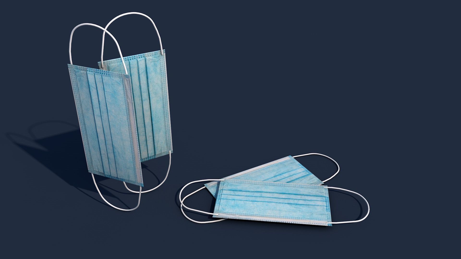 Protective Face Mask - Surgical Mask Low-poly 3D model_4