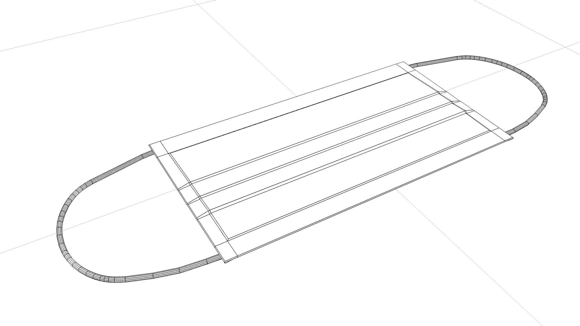 Protective Face Mask - Surgical Mask Low-poly 3D model_8