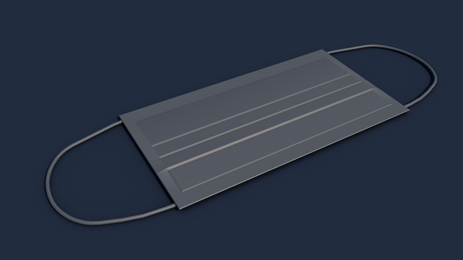 Protective Face Mask - Surgical Mask Low-poly 3D model_6