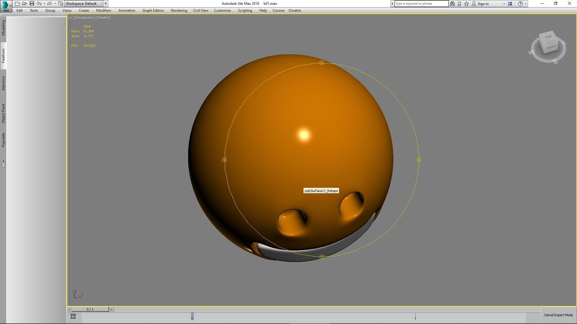 Emoji Grinning Face 3D model_39