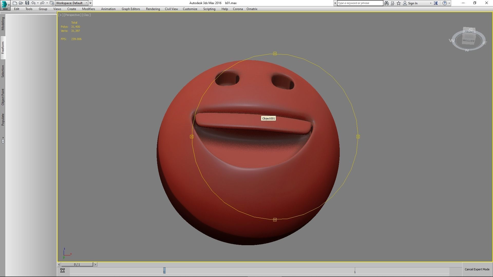 Emoji Grinning Face 3D model_42