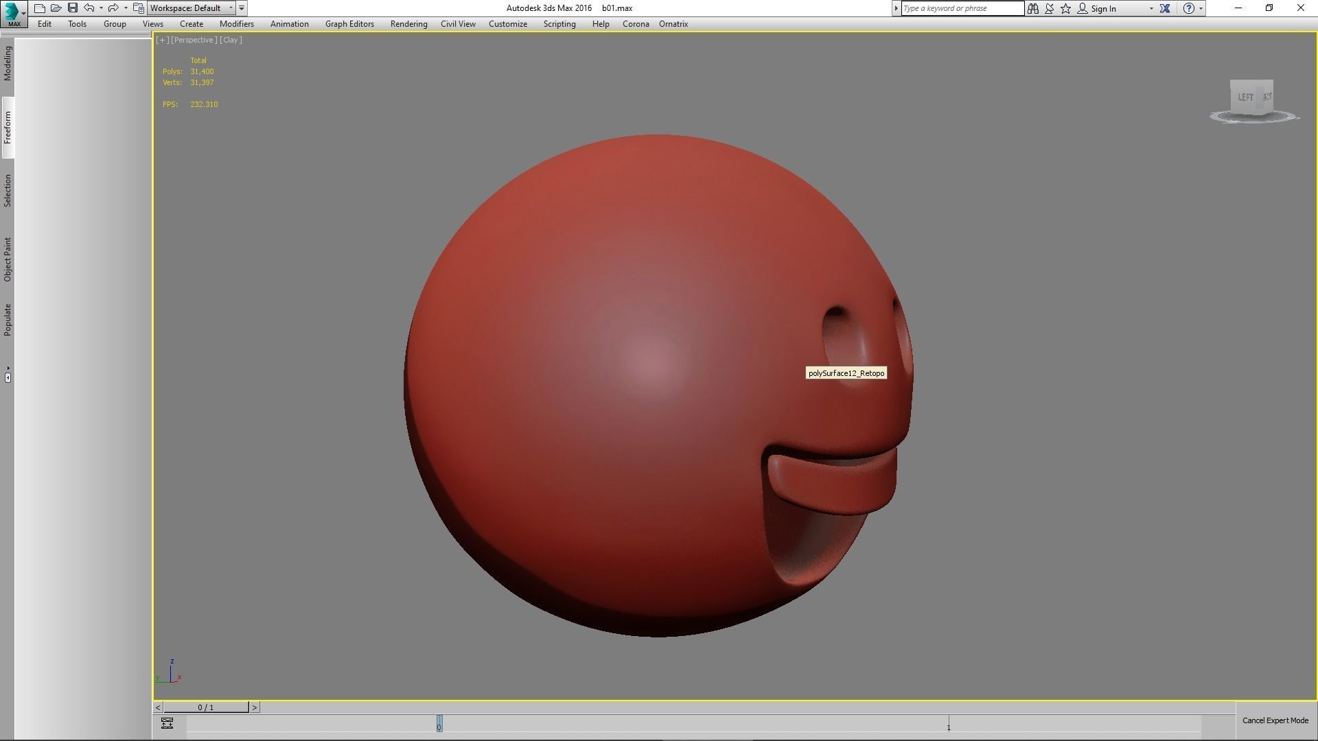 Emoji Grinning Face 3D model_46