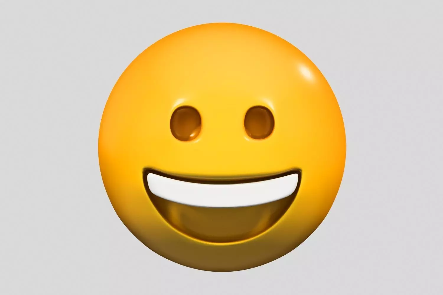 Emoji Grinning Face 3D model_0