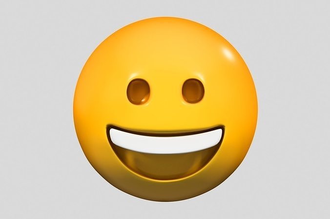 Emoji Grinning Face 3D model