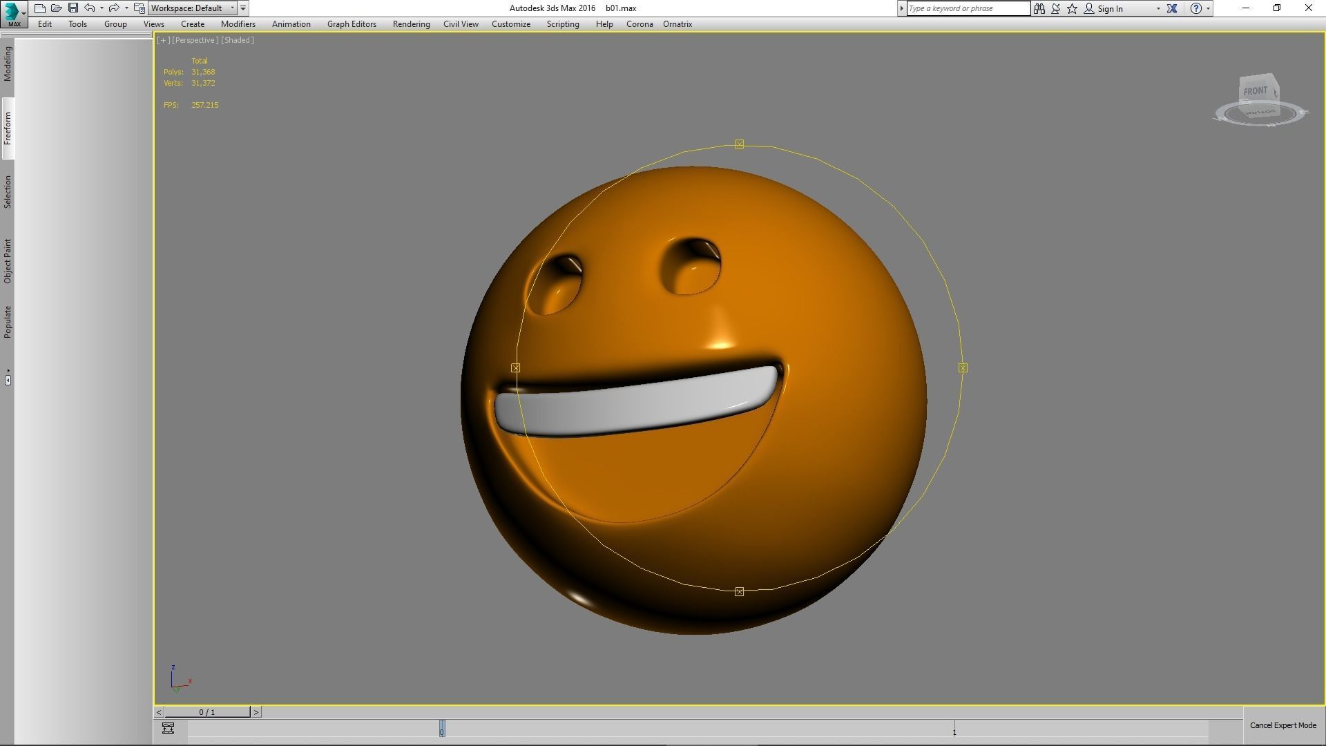 Emoji Grinning Face 3D model_8