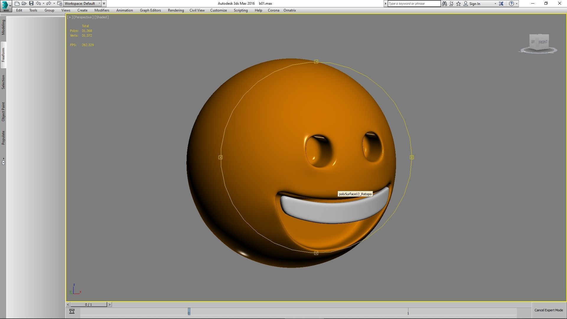 Emoji Grinning Face 3D model_3