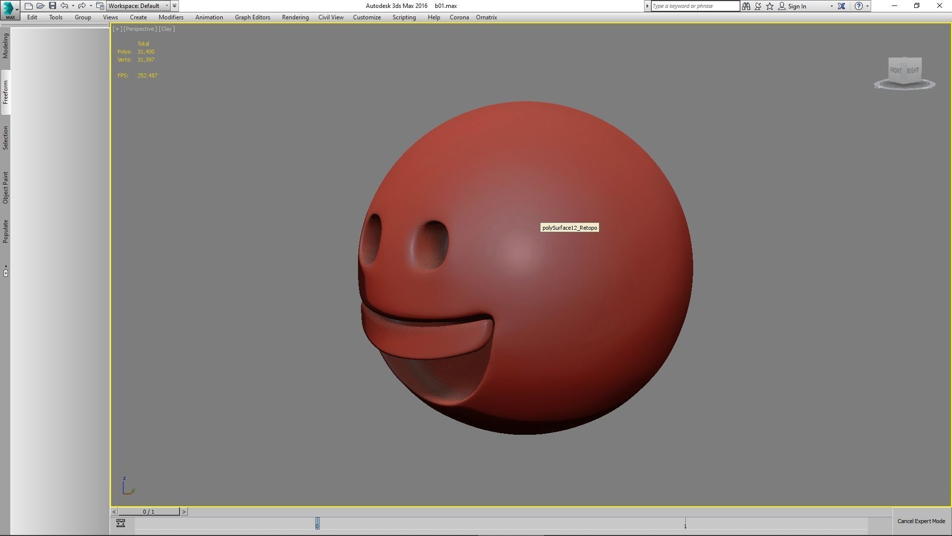 Emoji Grinning Face 3D model_50