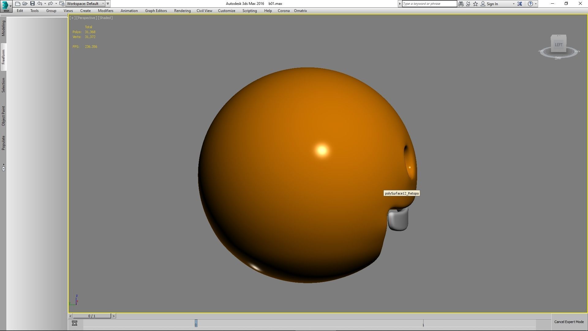 Emoji Grinning Face 3D model_7