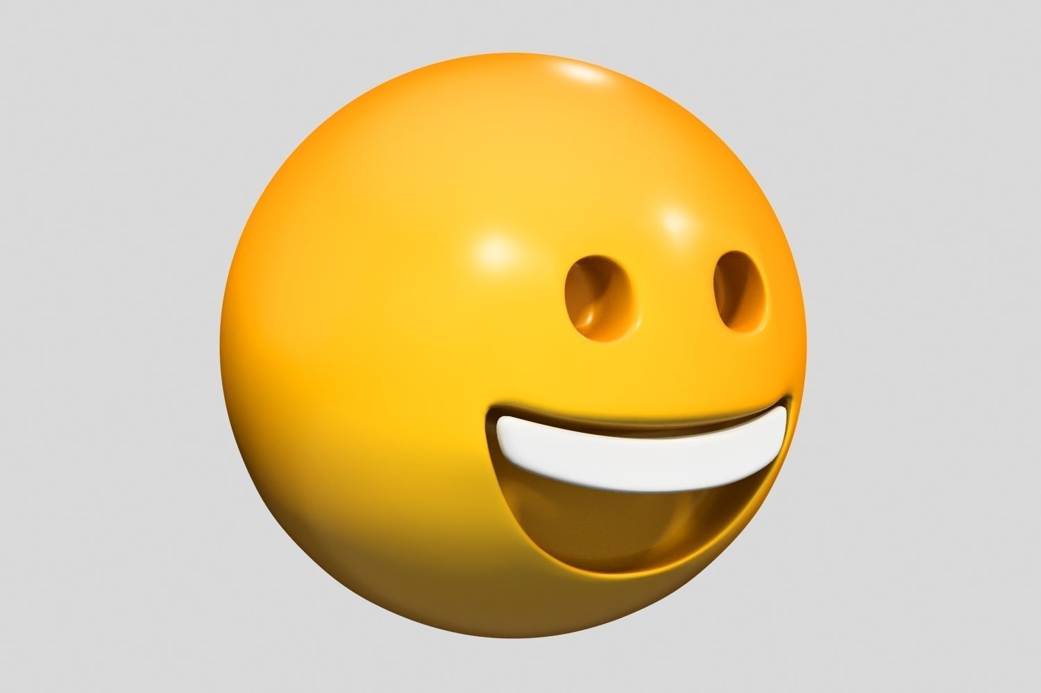 Emoji Grinning Face 3D model_1
