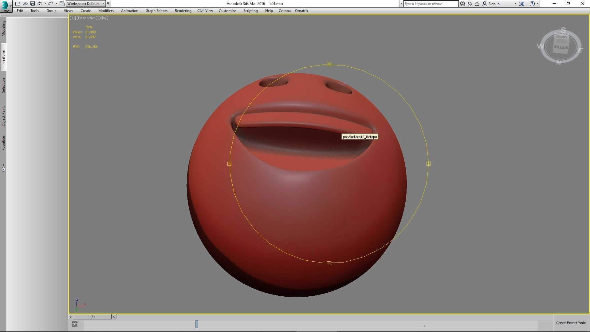 Emoji Grinning Face 3D model_23