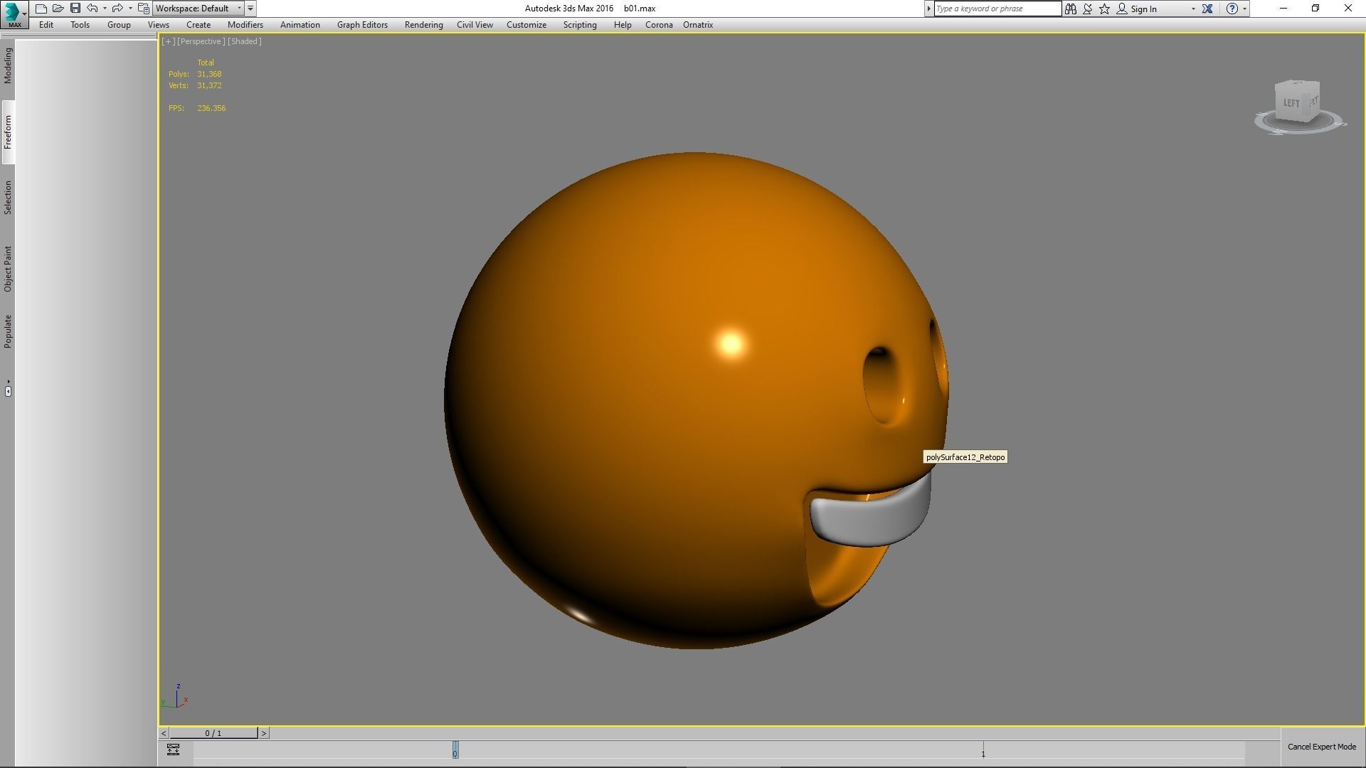 Emoji Grinning Face 3D model_6
