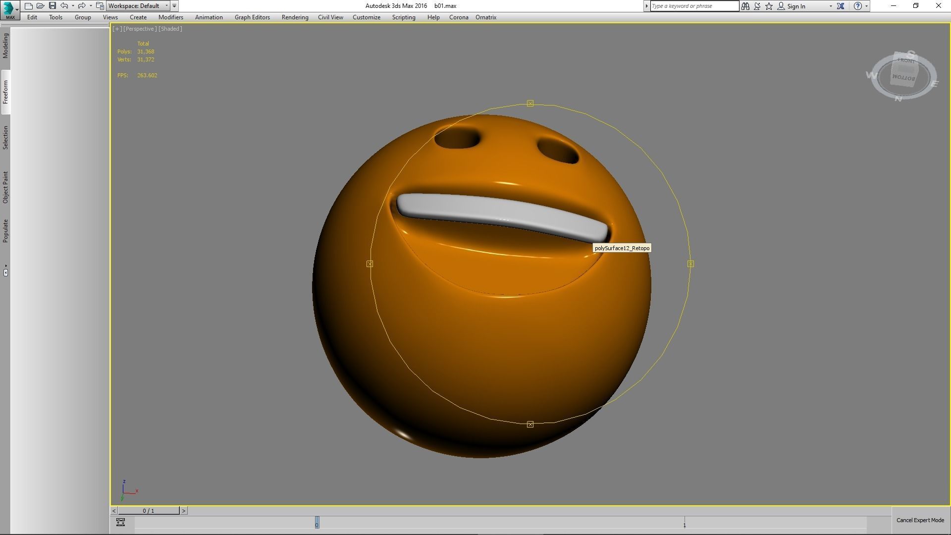 Emoji Grinning Face 3D model_41