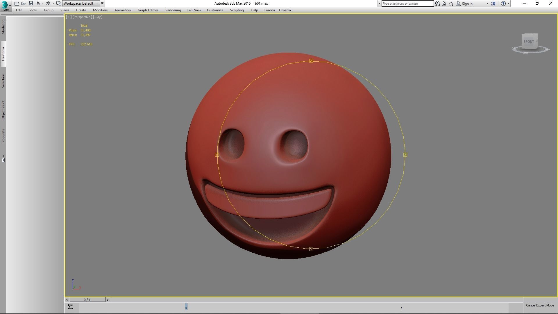 Emoji Grinning Face 3D model_49