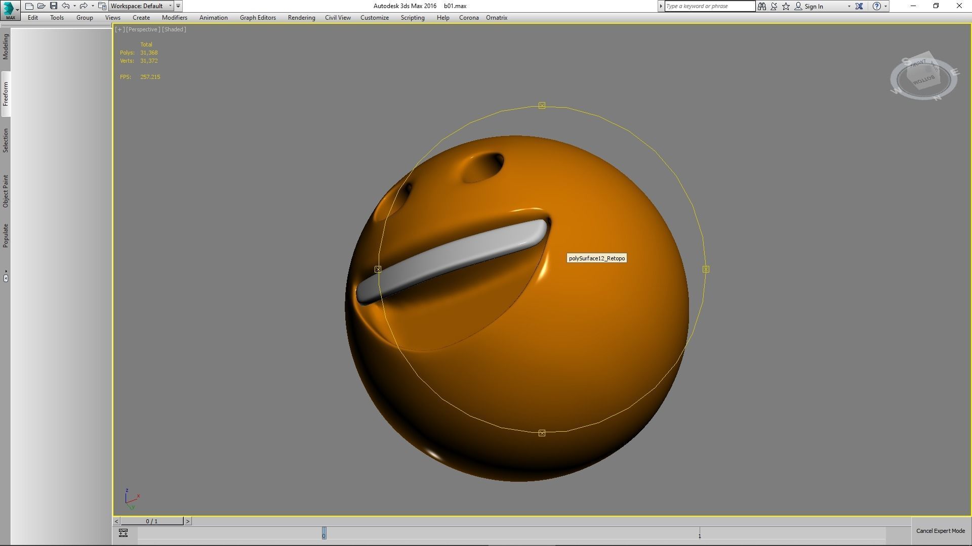 Emoji Grinning Face 3D model_10
