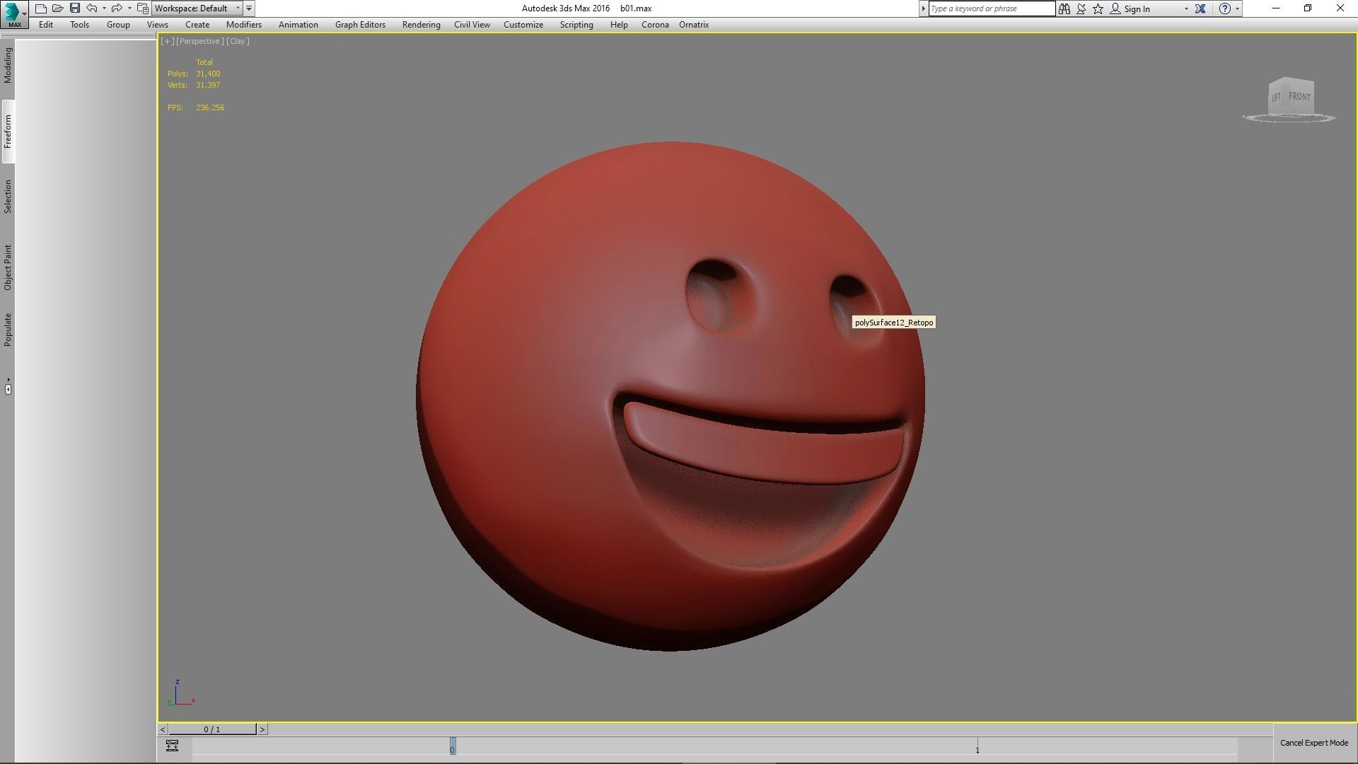 Emoji Grinning Face 3D model_55
