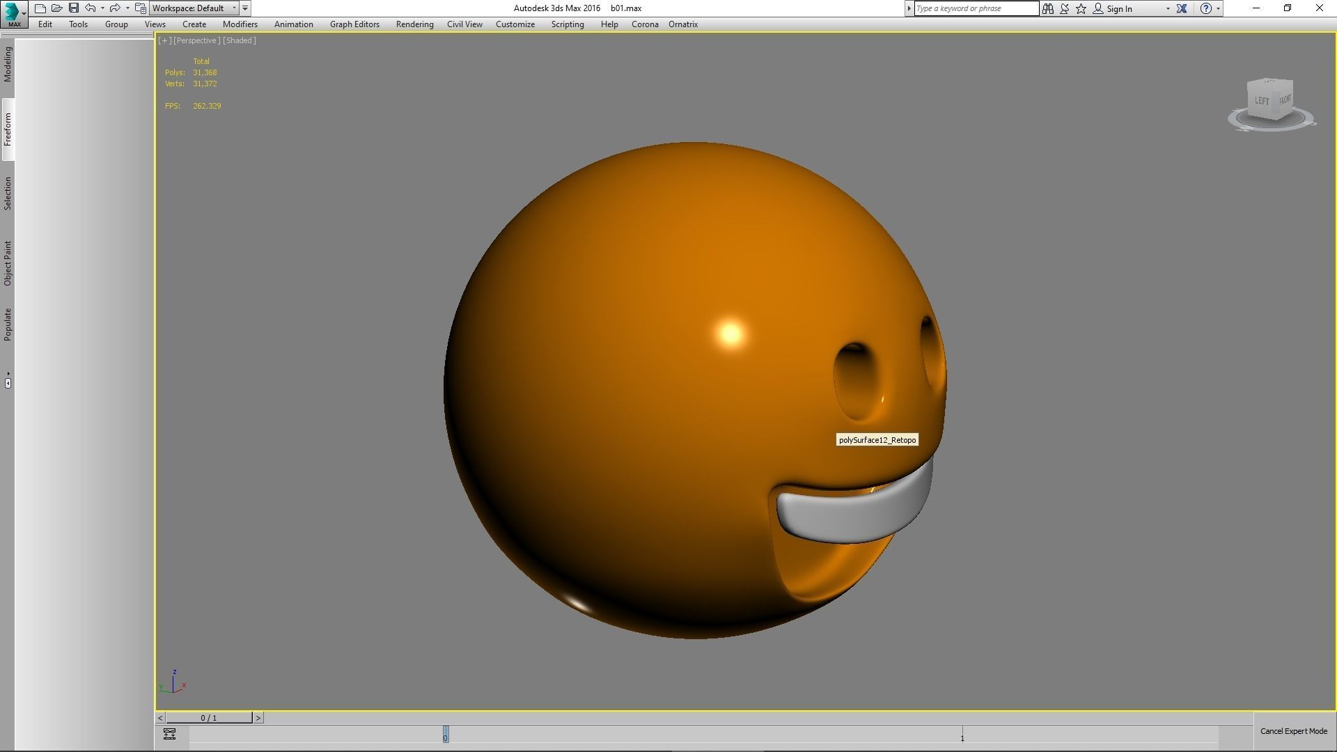 Emoji Grinning Face 3D model_5