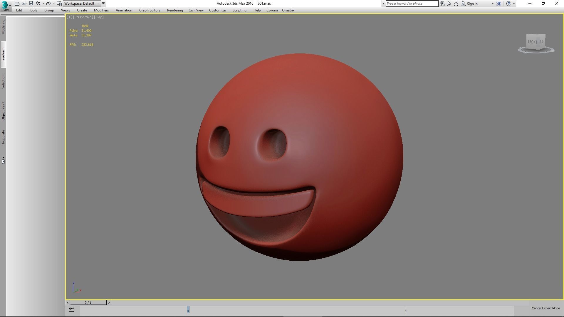 Emoji Grinning Face 3D model_16