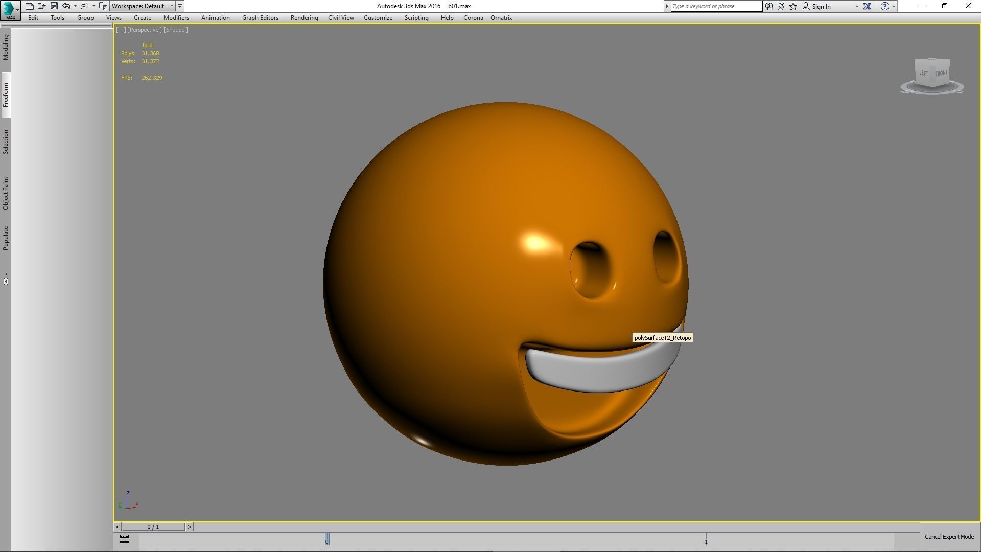 Emoji Grinning Face 3D model_32