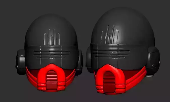 helmet high poly sculpt 3d printable ver 7 3D model