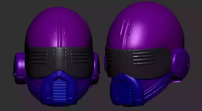 helmet high poly sculpt 3d printable ver 7 3D model