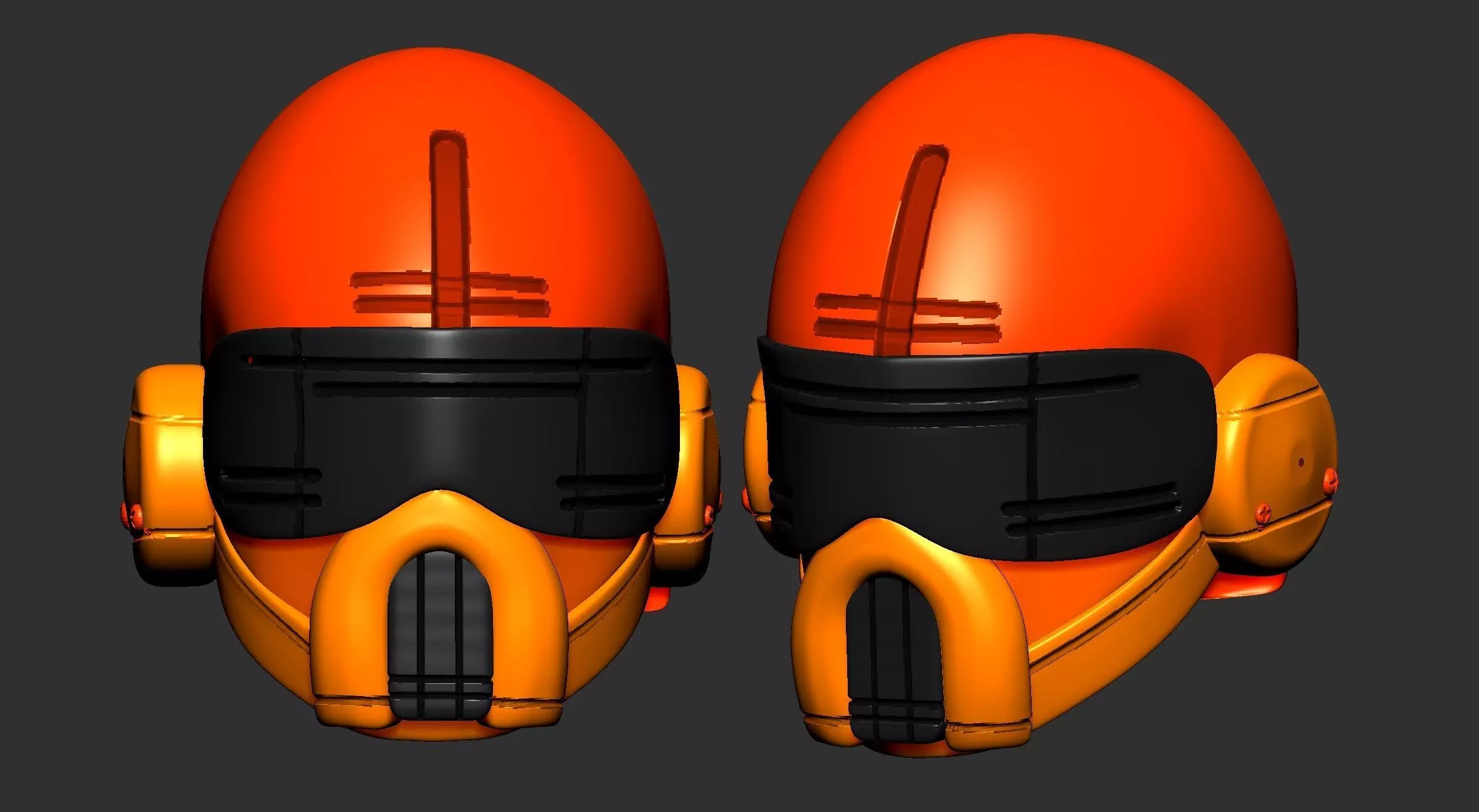 helmet high poly sculpt 3d printable 3D model_0
