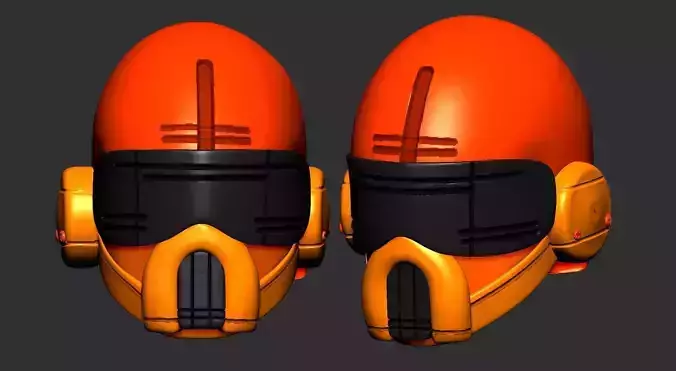 helmet high poly sculpt 3d printable 
