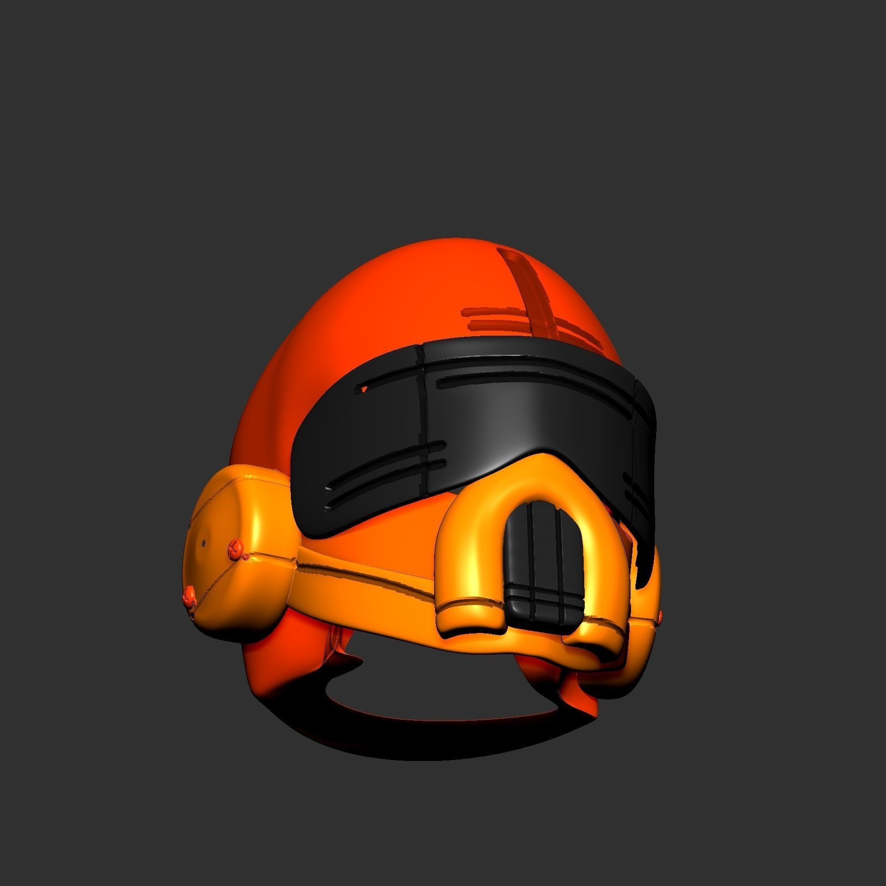 helmet high poly sculpt 3d printable 3D model_5