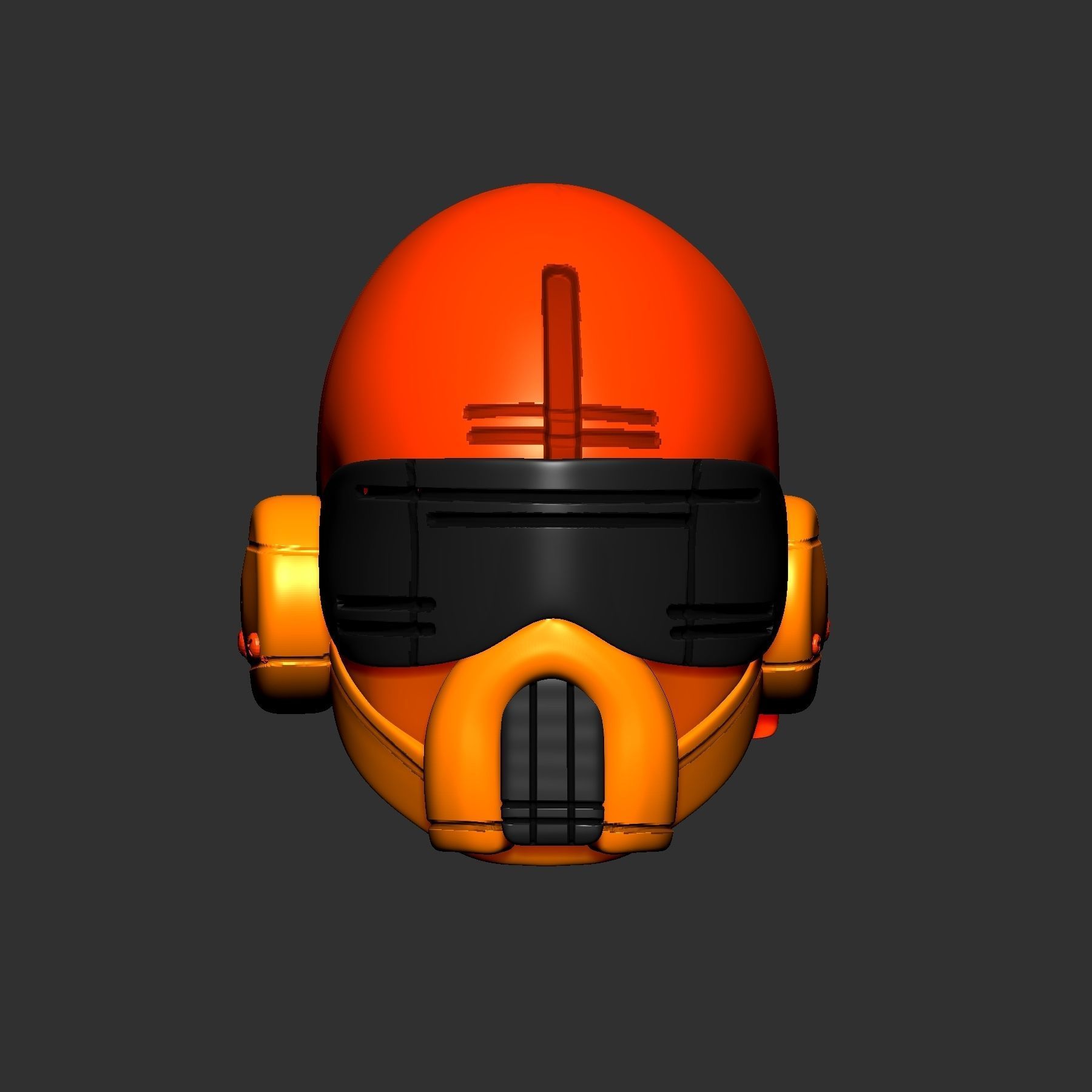 helmet high poly sculpt 3d printable 3D model_1