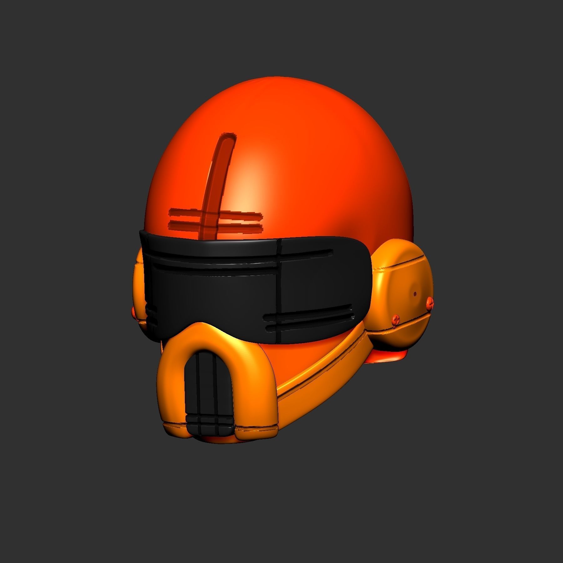 helmet high poly sculpt 3d printable 3D model_2