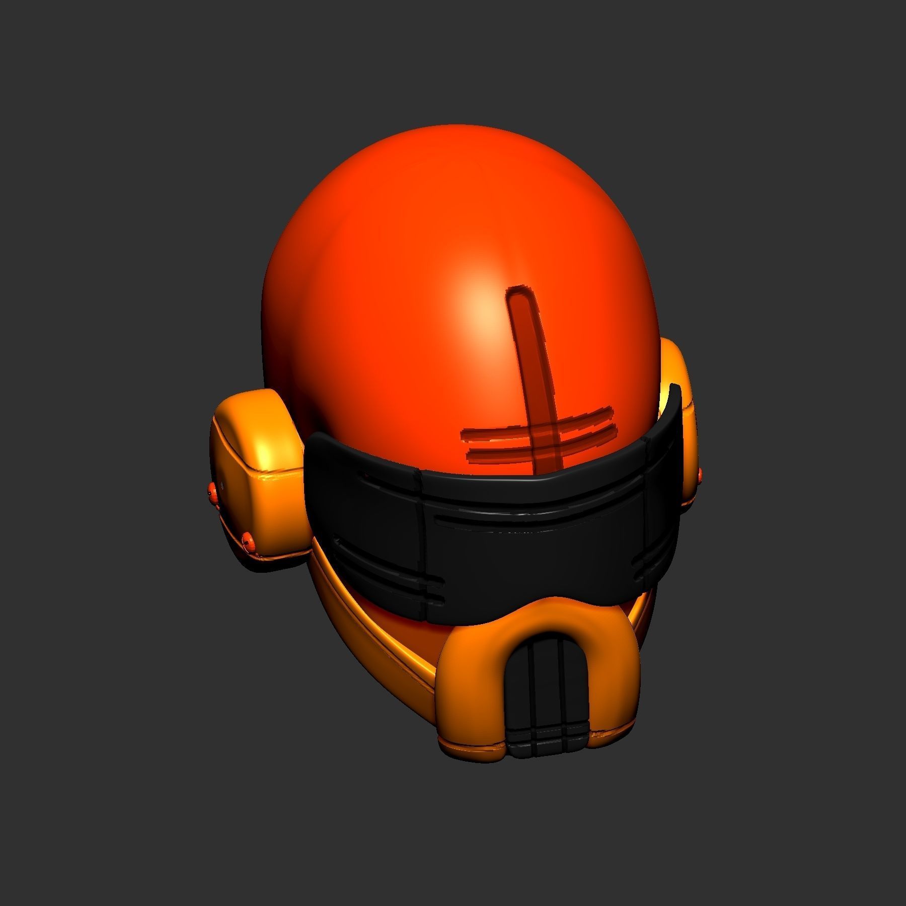 helmet high poly sculpt 3d printable 3D model_4