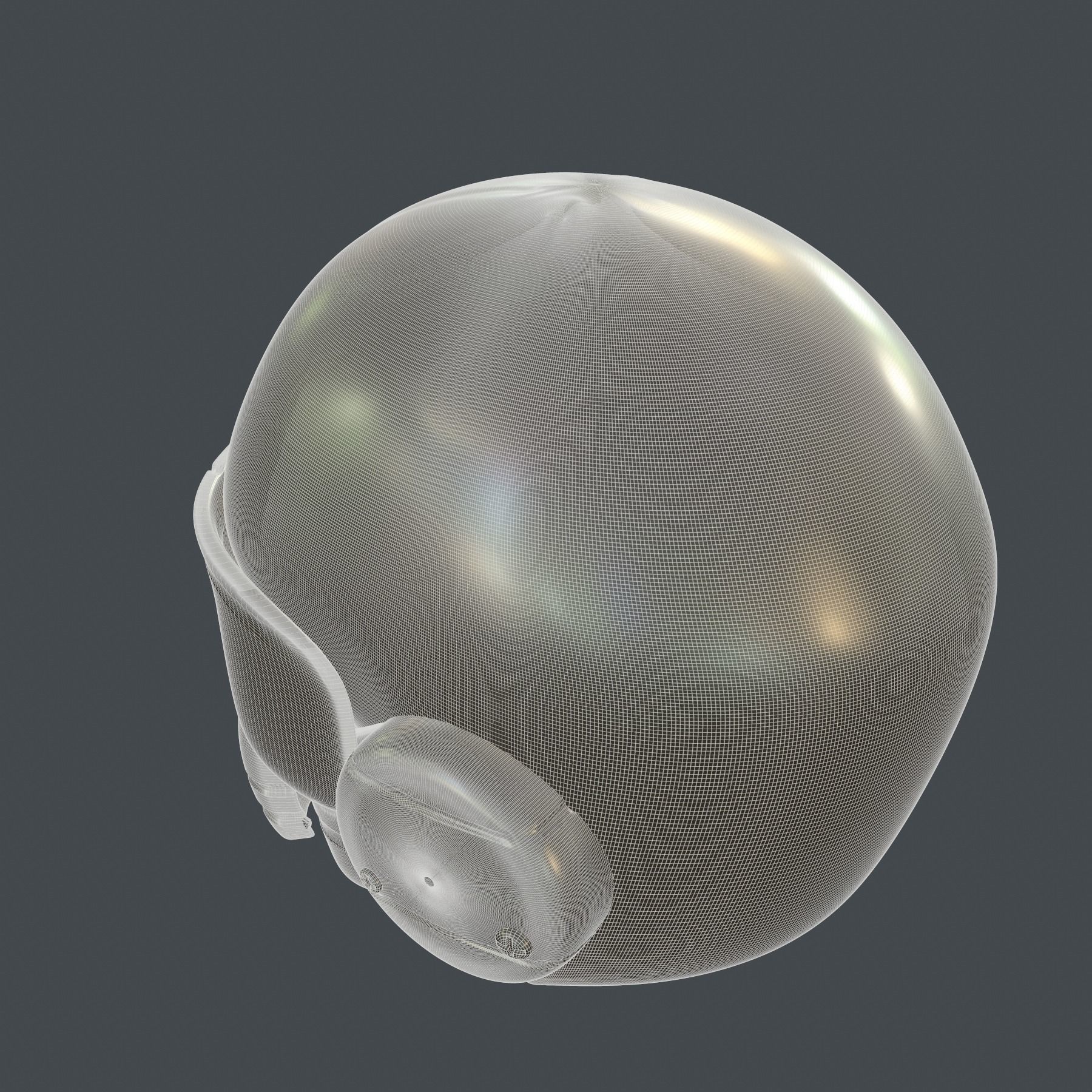 helmet high poly sculpt 3d printable 3D model_6