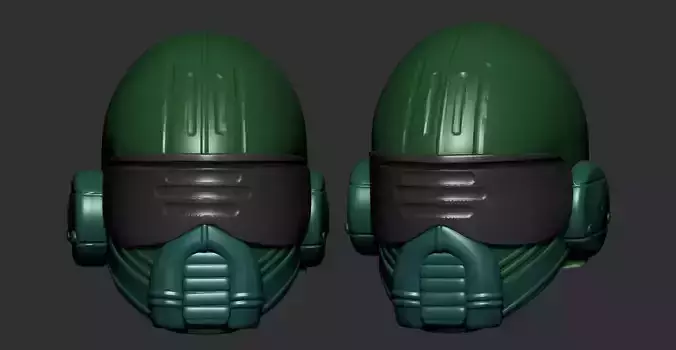 helmet high poly sculpt 3d printable 