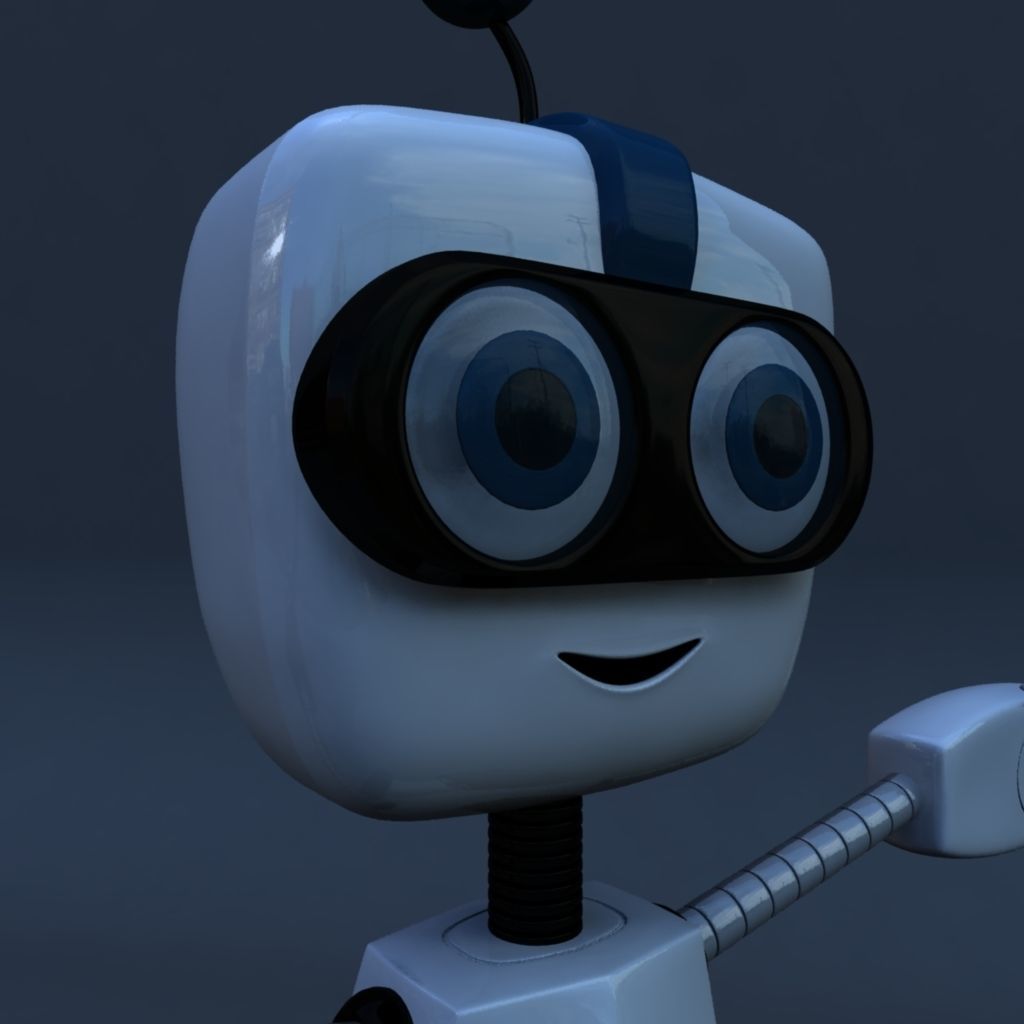 Chain Wheel Robot Model Low-poly 3D model_7