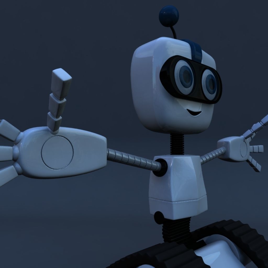 Chain Wheel Robot Model Low-poly 3D model_6