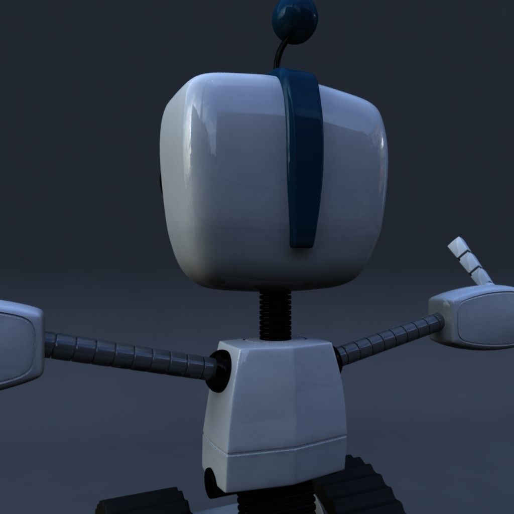 Chain Wheel Robot Model Low-poly 3D model_9