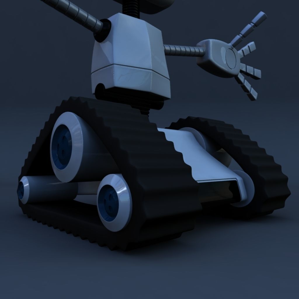 Chain Wheel Robot Model Low-poly 3D model_5