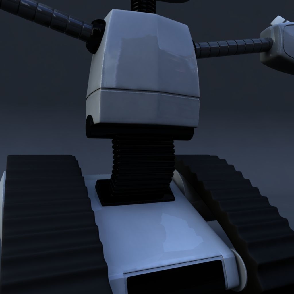 Chain Wheel Robot Model Low-poly 3D model_8