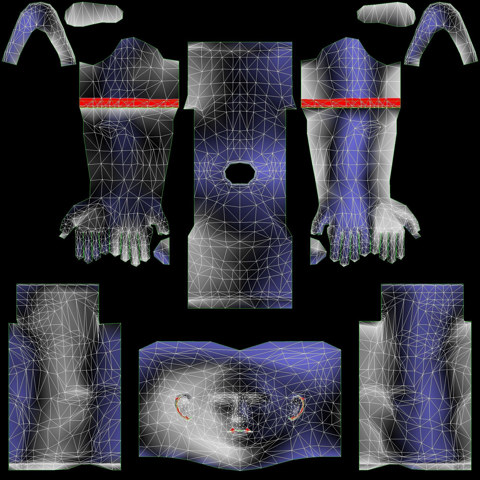 MAN 1 in shirt and pants Low-poly 3D model_17