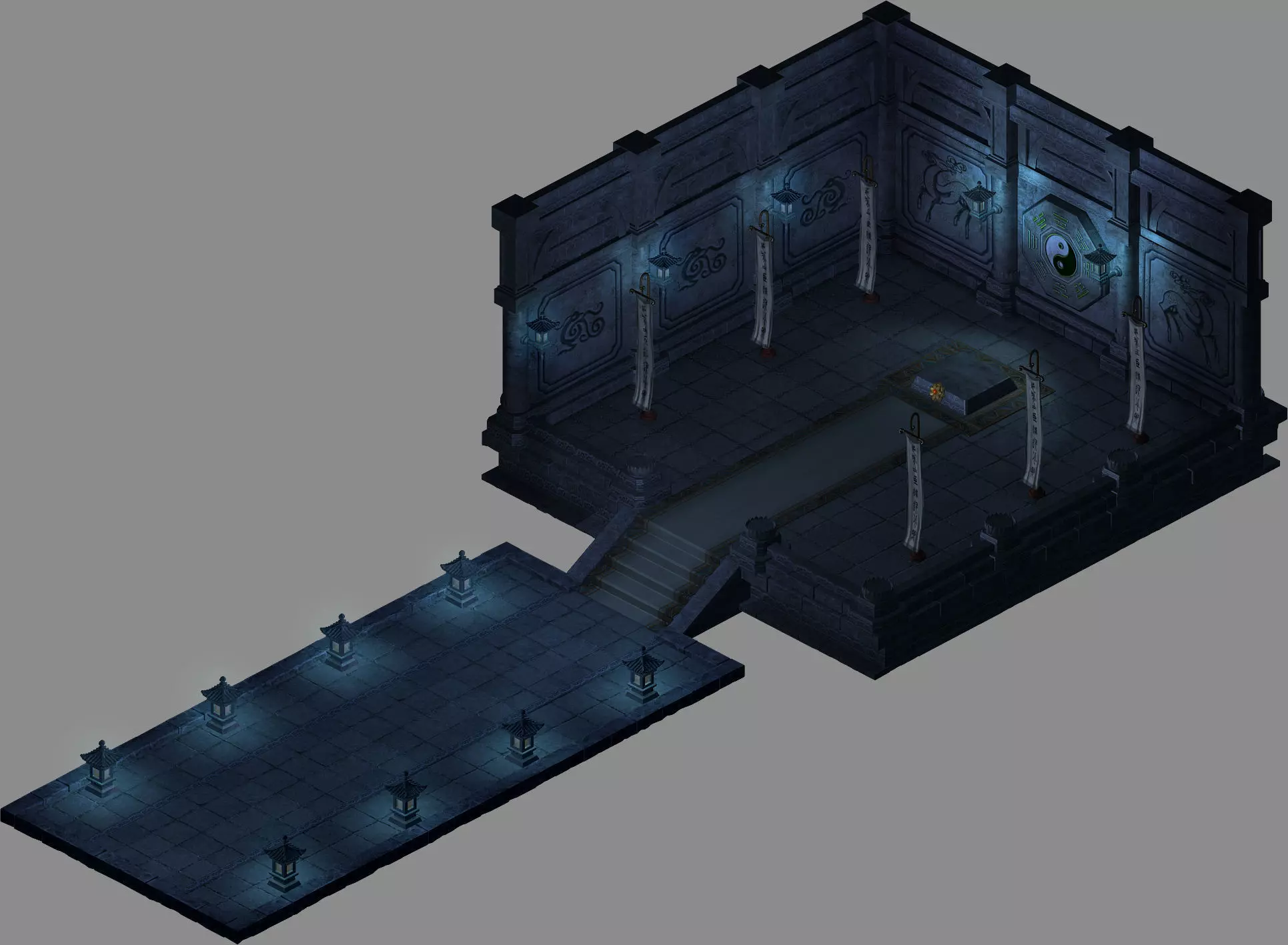 Tang Dynasty-Tomb-Indoor 3D model_0