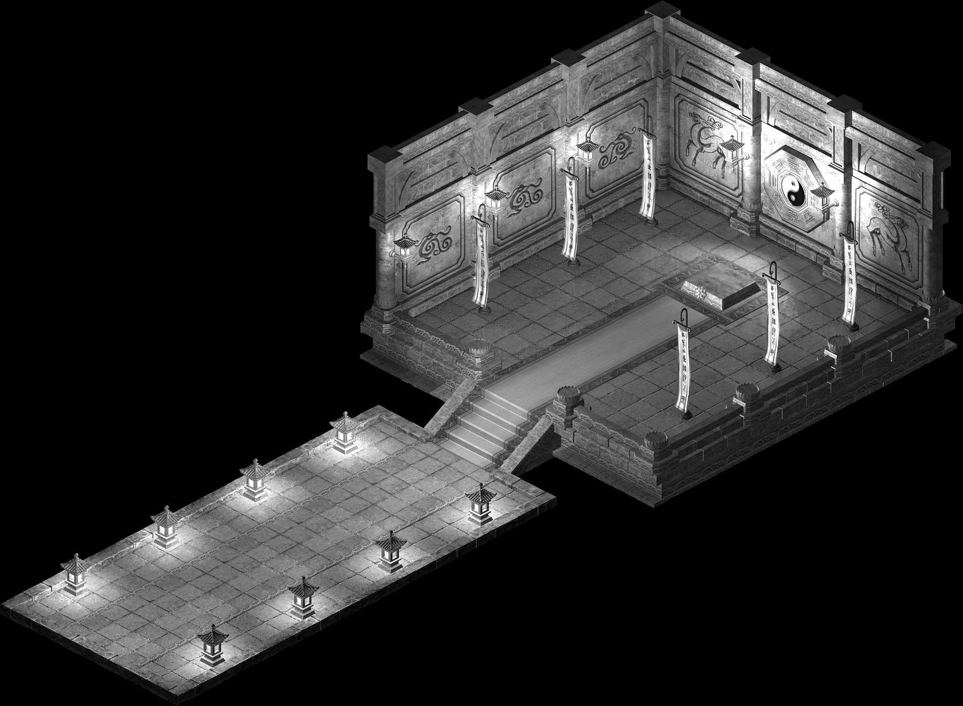 Tang Dynasty-Tomb-Indoor 3D model_2