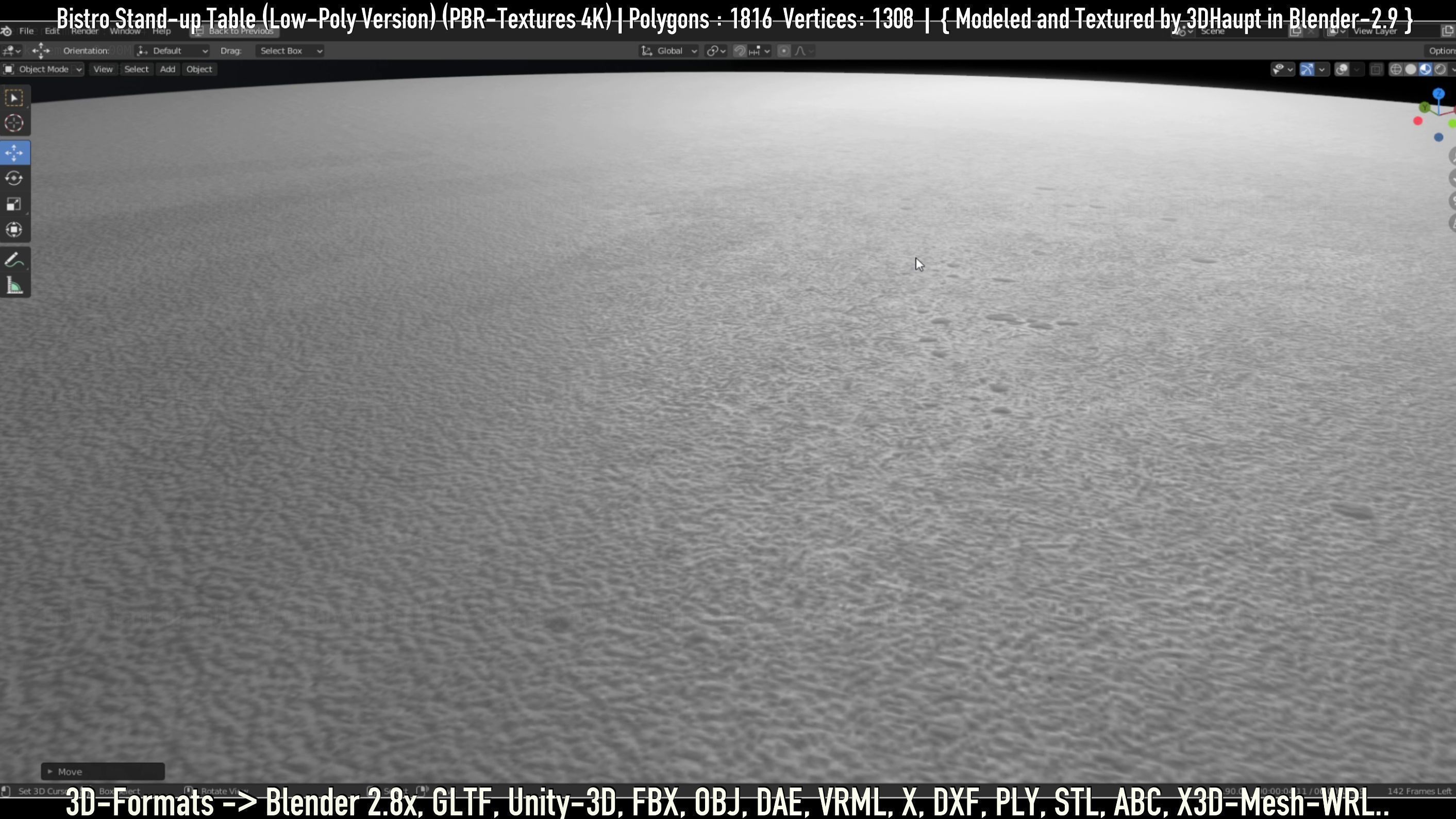 Bistro Stand-up Table Low-Poly Version Low-poly 3D model_119