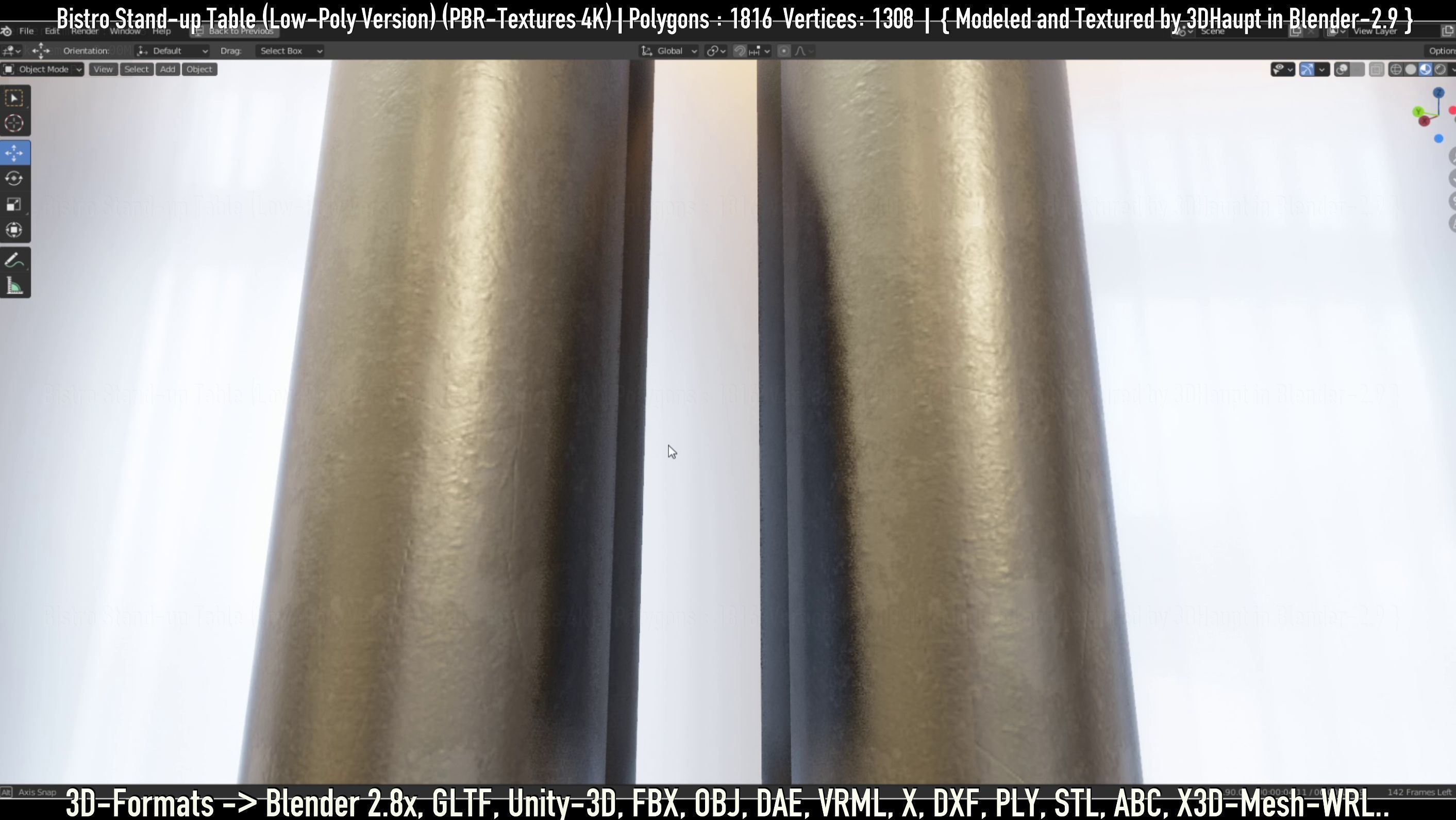 Bistro Stand-up Table Low-Poly Version Low-poly 3D model_103