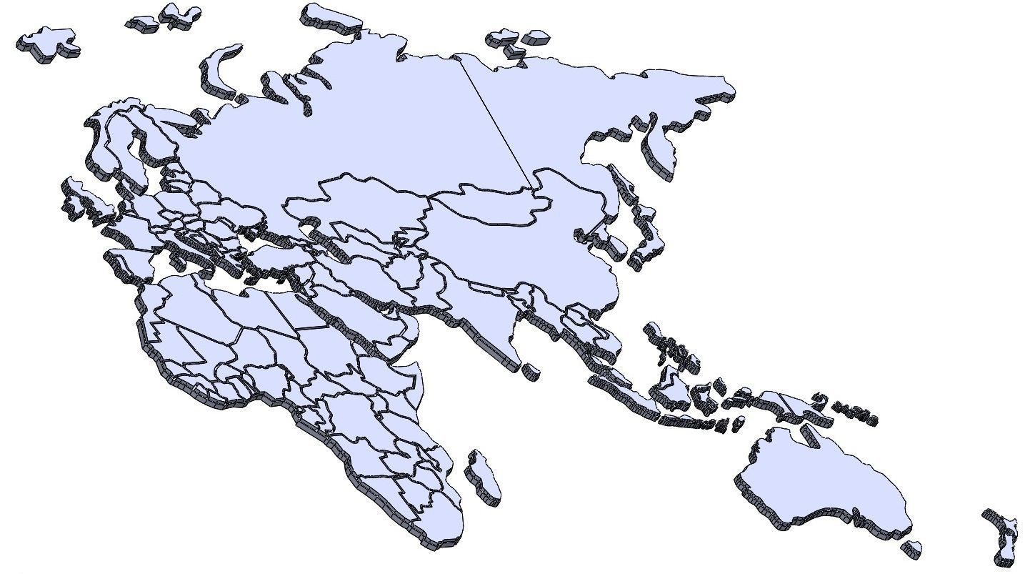 WORLD MAP FOR TRAVELLERS  3D print model_5