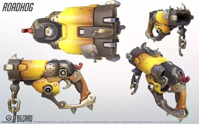 Roadhog Scrap Gun 3D Model Overwatch