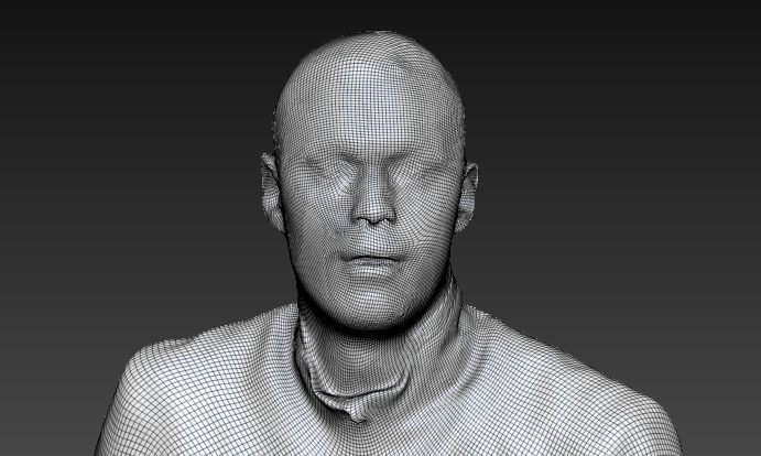 African man in sportsuit running 218 Low-poly 3D model_4