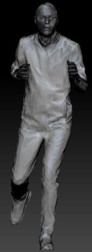 African man in sportsuit running 218 Low-poly 3D model_5